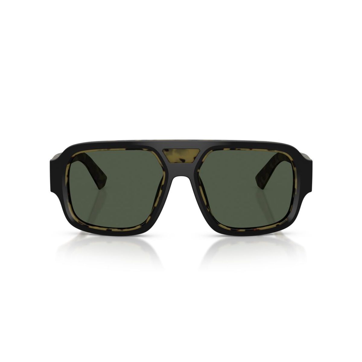 DOLCE&GABBANA - Lentes de Sol Dolce Black On Yellow Havana Dark Green Polar DG4516 Hombre Havana negro y amarillo Polarizado
