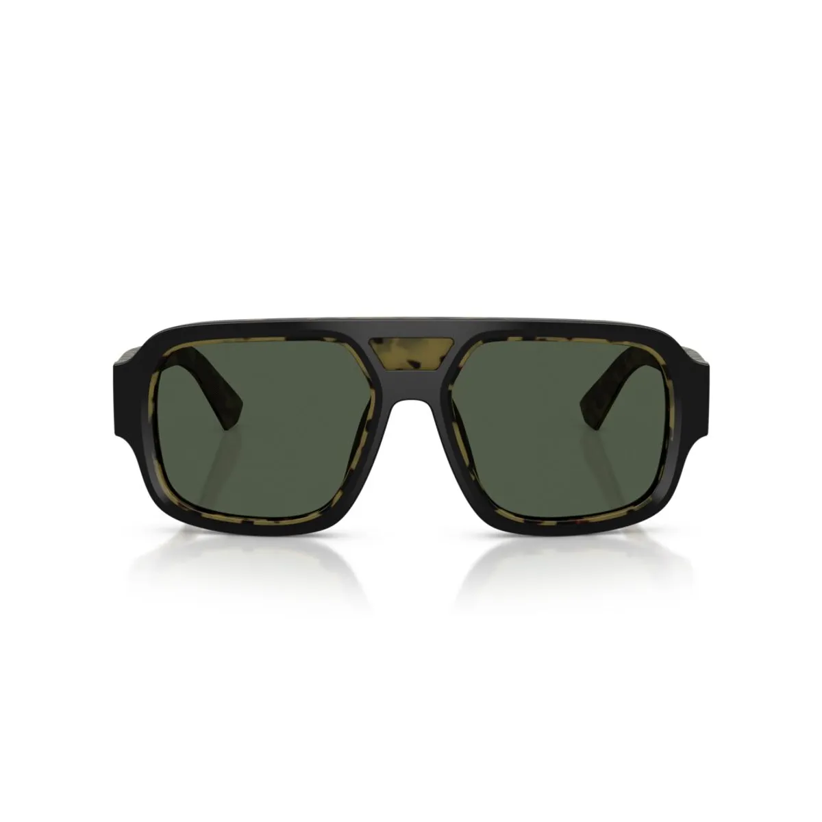 DOLCE&GABBANA - Lentes de Sol Dolce Black On Yellow Havana Dark Green Polar DG4516 Hombre Havana negro y amarillo Polarizado