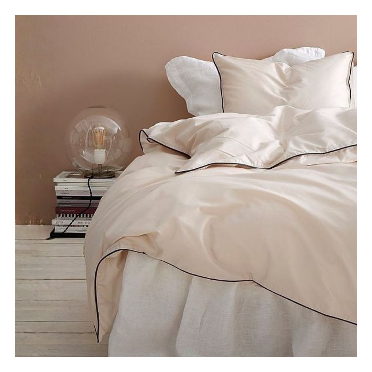 GENERICO - Funda plumón Chers 100 % algodón bramante ivory 200 hilos