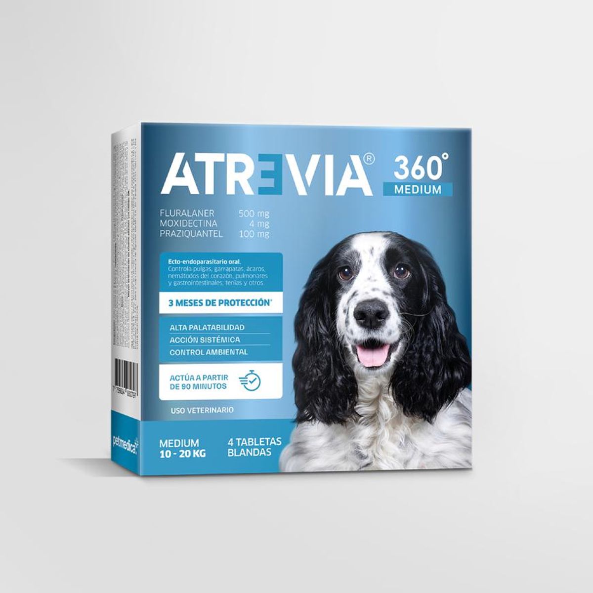ATREVIA - Atrevia 360 Medium Perros de 10 a 20 kg Caja de 4 Tabletas Masticables