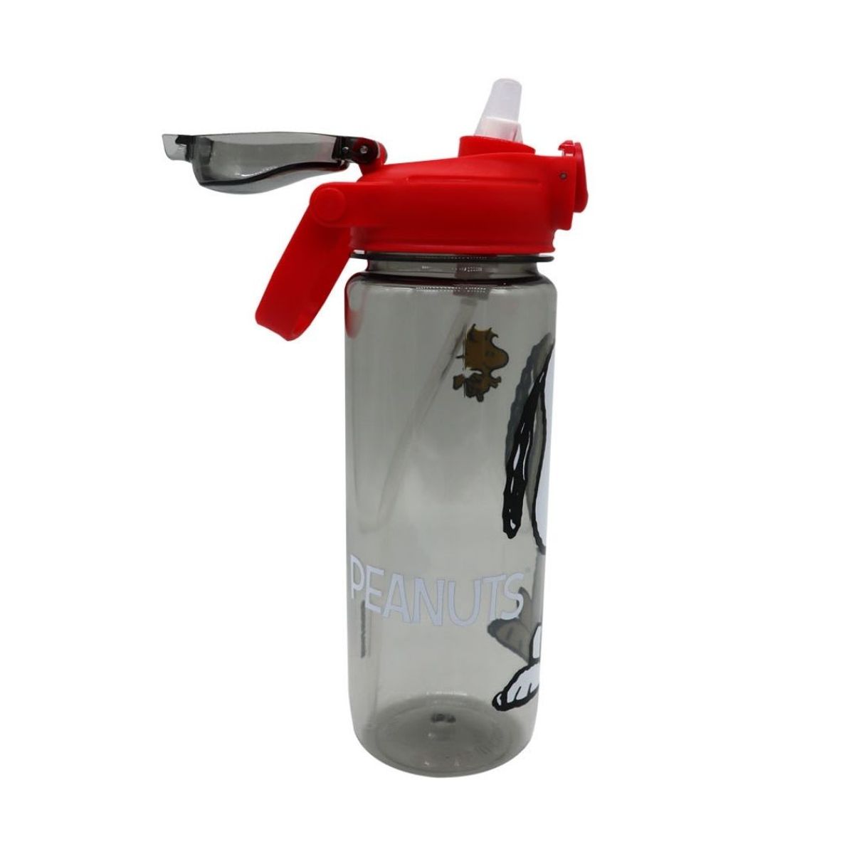 SNOOPY - Tomatodo Escolar Botella Con Cañita Snoopy Gris 750 ML