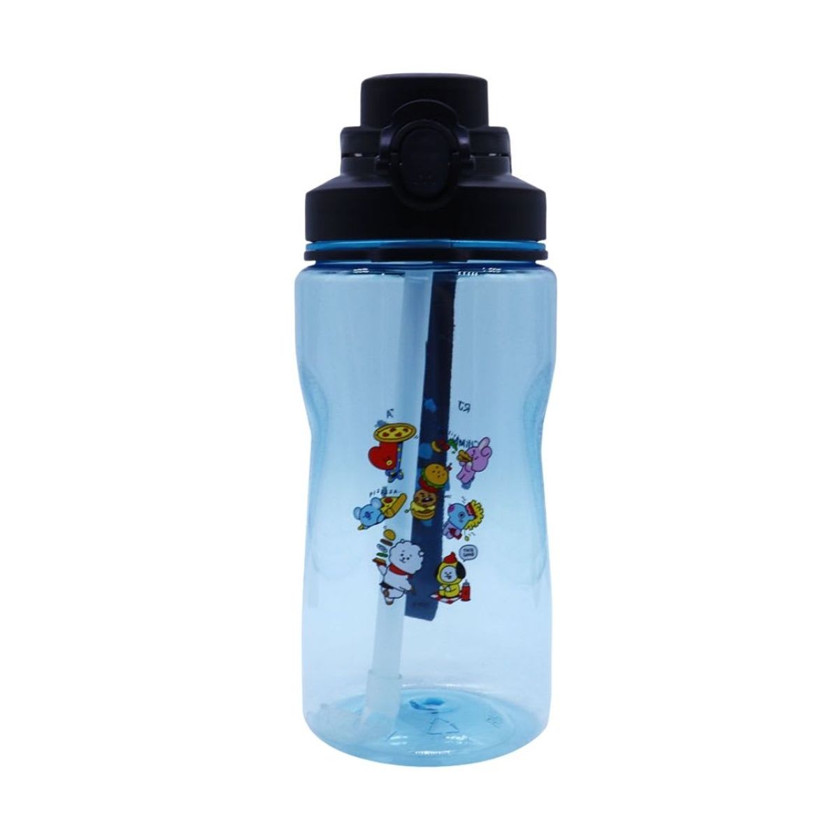 CHILDRENS CLUB - Tomatodo Escolar Botella Con Cañita BT21 BTS Kpop Kawai 1250 ML