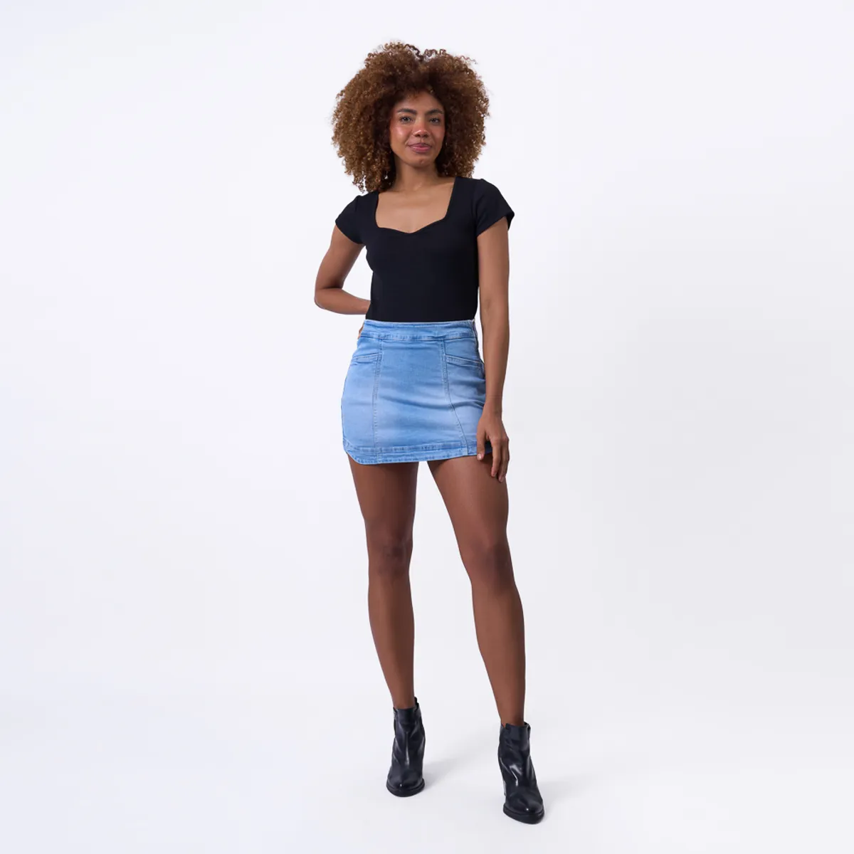 TAYSSIR - FALDA SHORT JP25KALEA DENIM STRECH