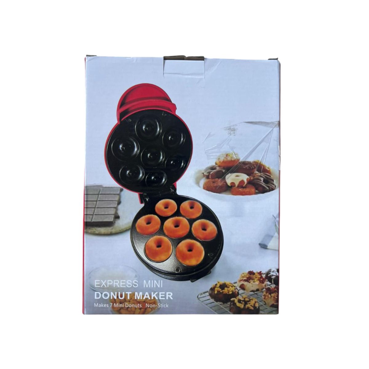 GENERICO - Mini máquina para hacer donuts 7 ranuras