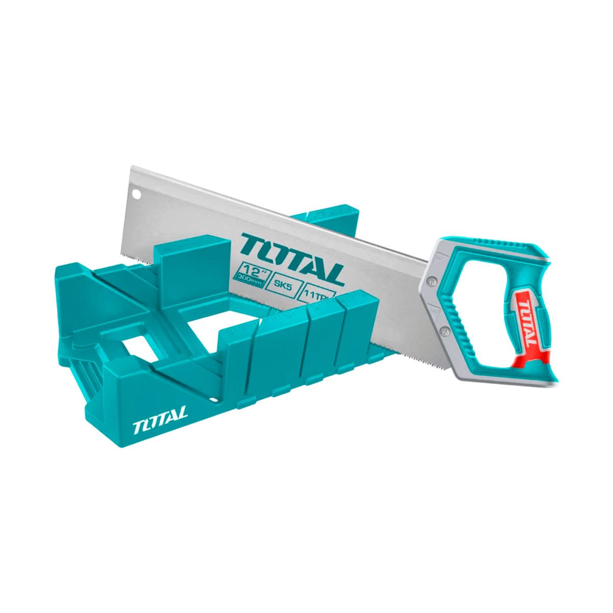 TOTAL - Serrucho 12 30cm + Ingletadora Manual Profesional Total