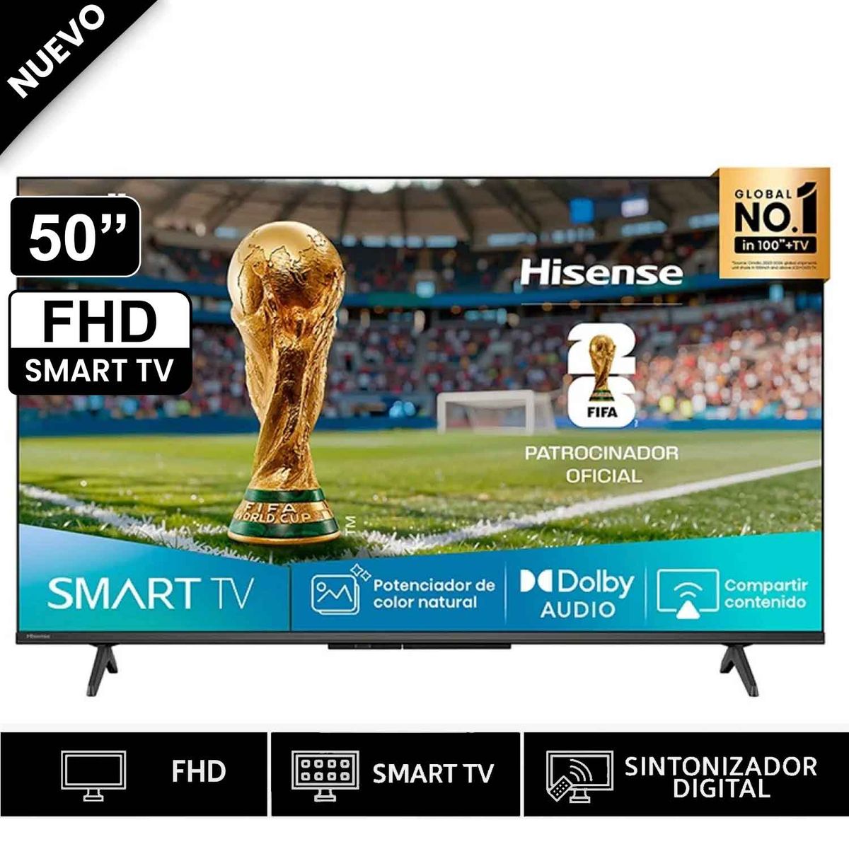 Hisense - Televisor Hisense 50" FHD Smart TV 50A4NV 2025