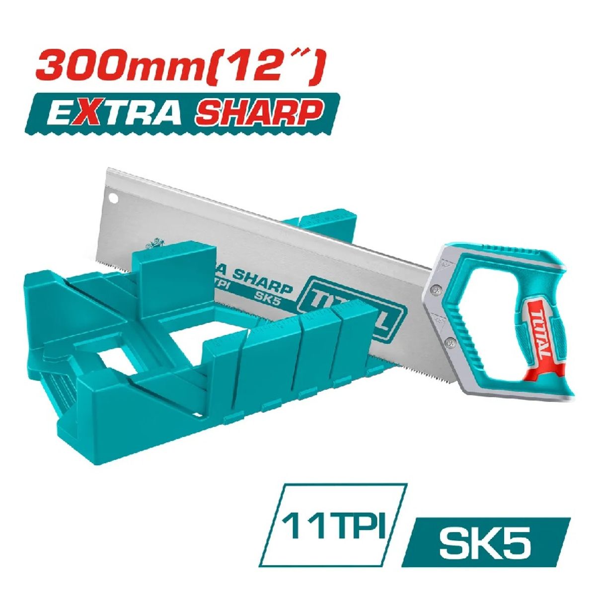 TOTAL - Serrucho Sierra Costilla C/ Inglete 300mm 12 PuLG Thtk591282 Turquesa