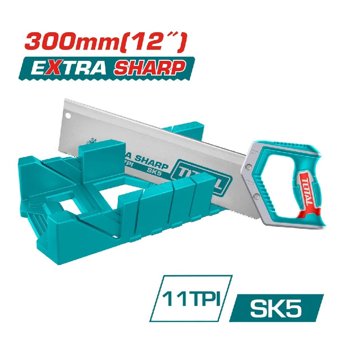 TOTAL - Serrucho Sierra Costilla C/ Inglete 300mm 12 PuLG Thtk591282 Turquesa