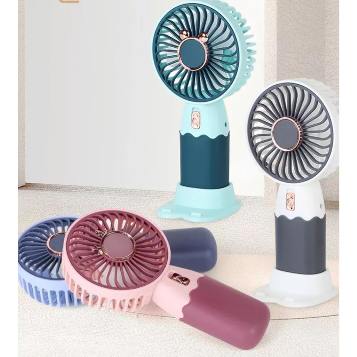 GENERICO - Mini Ventilador Portatil De Mano Recargable Soporte Celular