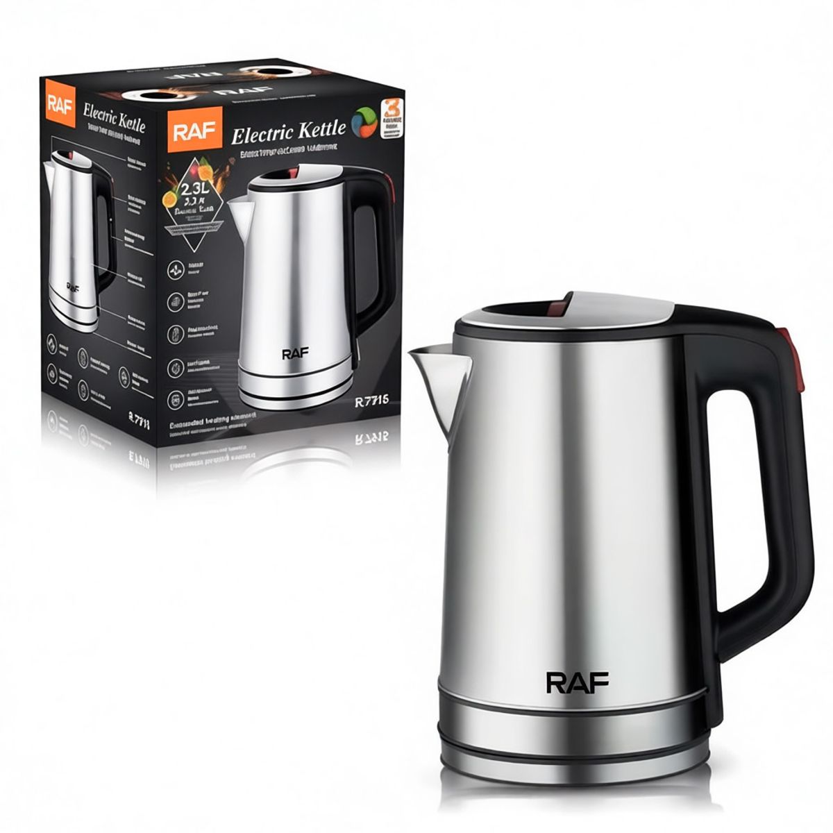 RAFF - Raf R.7915 Hervidor Eléctrico Acero Inoxidable 2.3 L 1800w