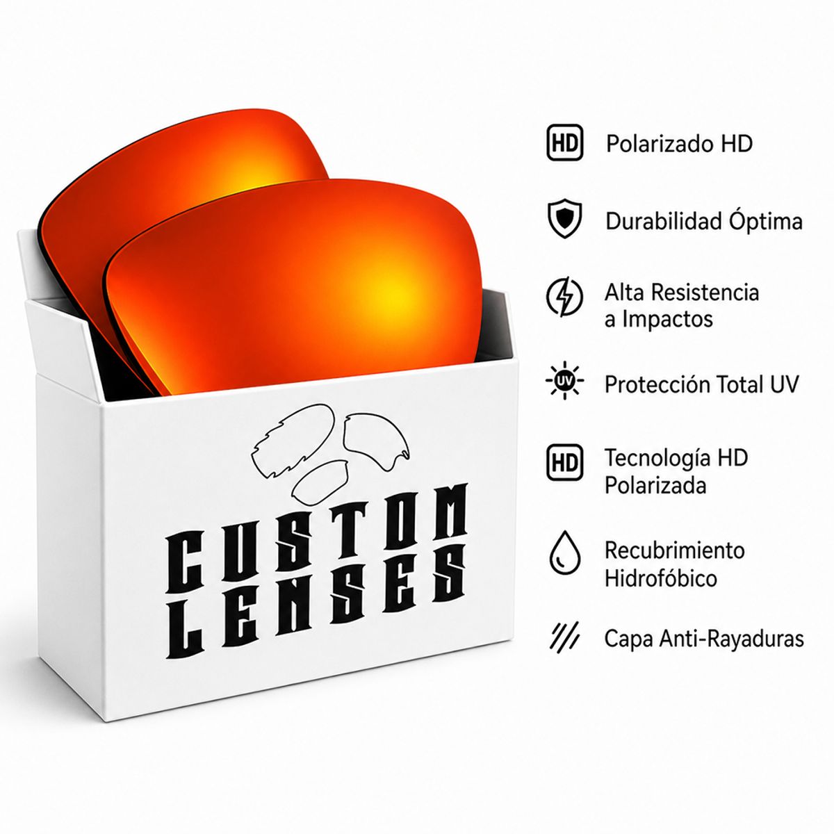 Lunas repuesto para lentes de sol Fuel Cell OO9096 - Rojo, marca CUSTOM - Foto Principal