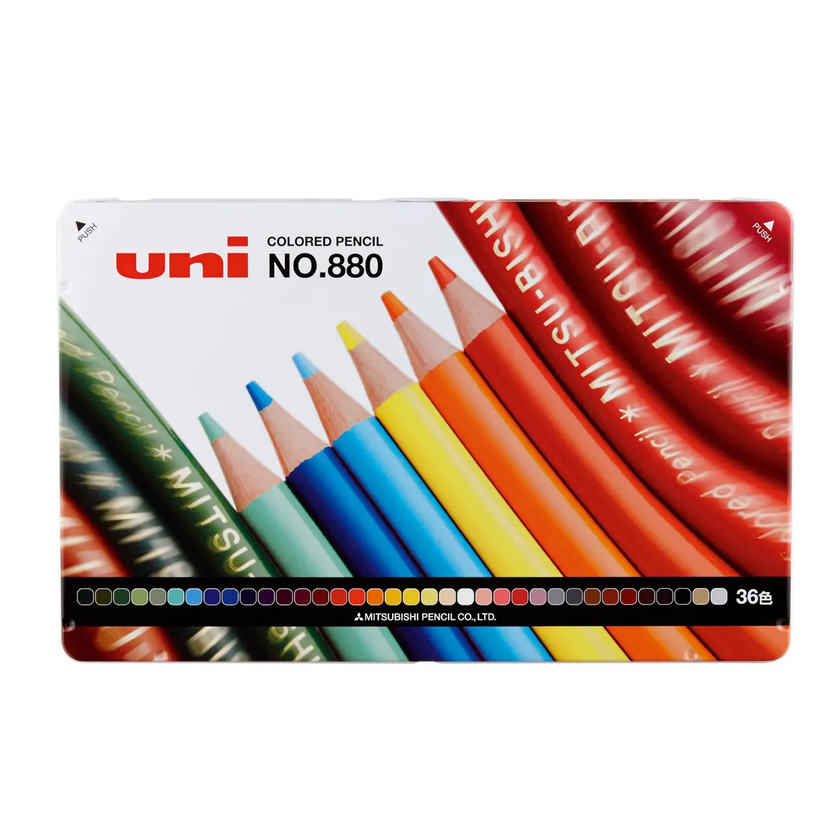 UNI BALL - UNI Lápices de Colores 880 Premium Set x 36