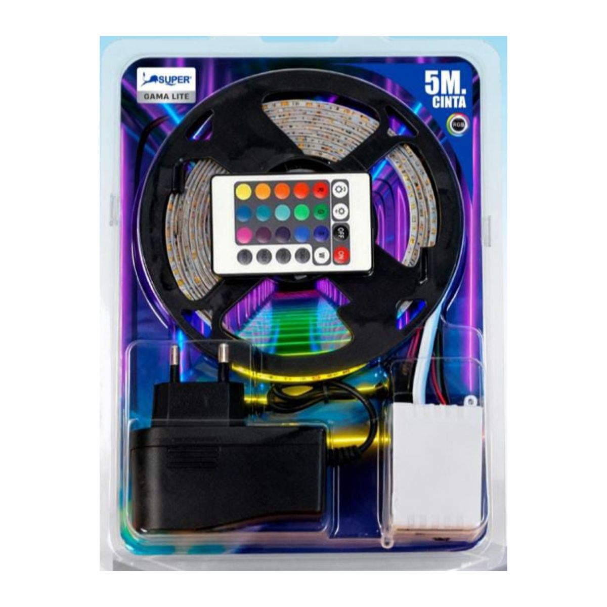 GENERICO - KIT DE TIRA LED 5 METROS RGB