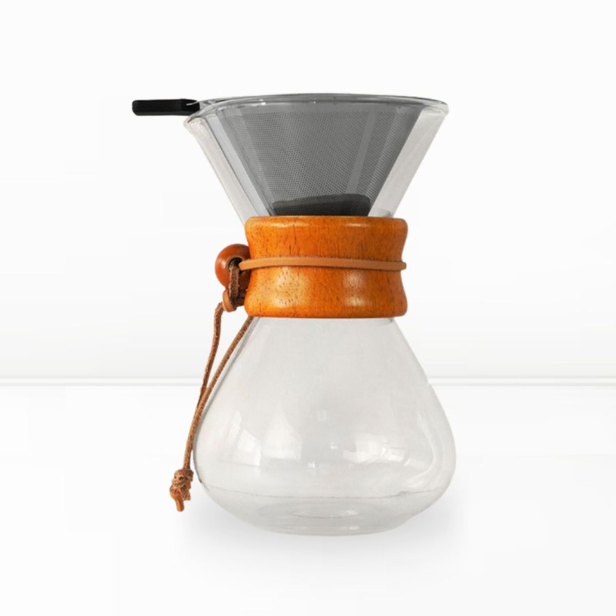 GENERICO - Cafetera tipo Chemex de 800ml+ filtro de acero inoxidable