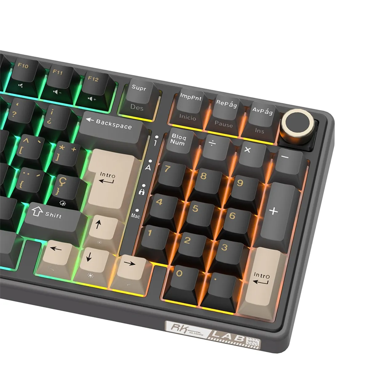 ROYAL KLUDGE - Teclado Royal Kludge RK-R98PRO Cableado PHANTOM - CREAMY SWITCH