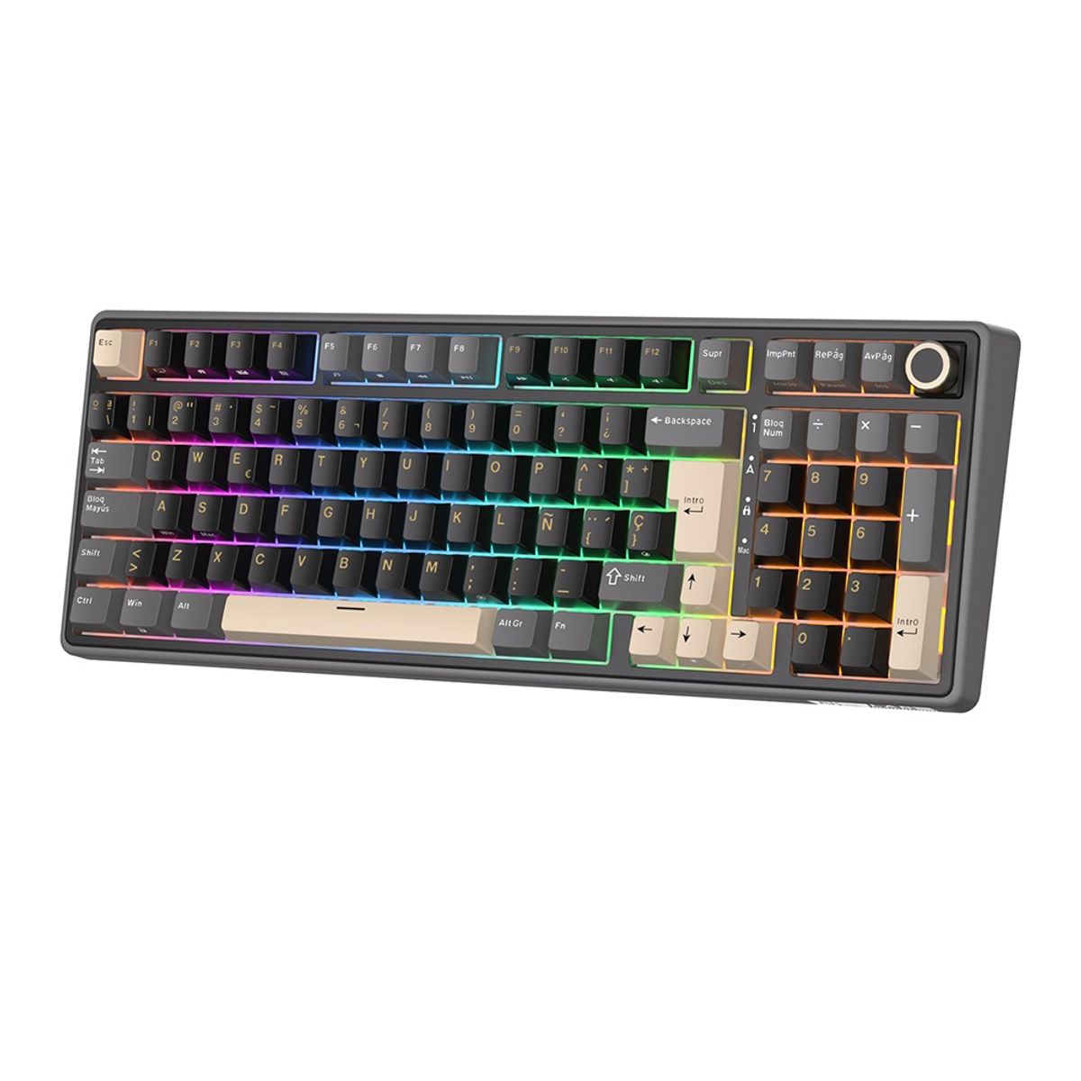 ROYAL KLUDGE - Teclado Royal Kludge RK-R98PRO Cableado PHANTOM - CREAMY SWITCH
