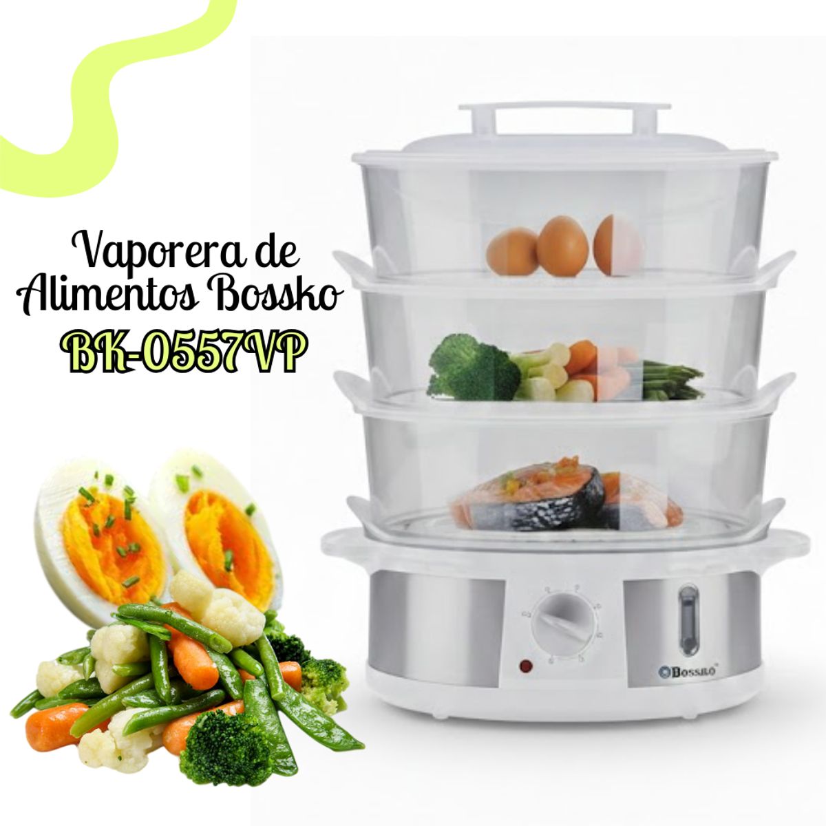 BOSSKO - Vaporera de Alimentos Bossko - BK-0557VP