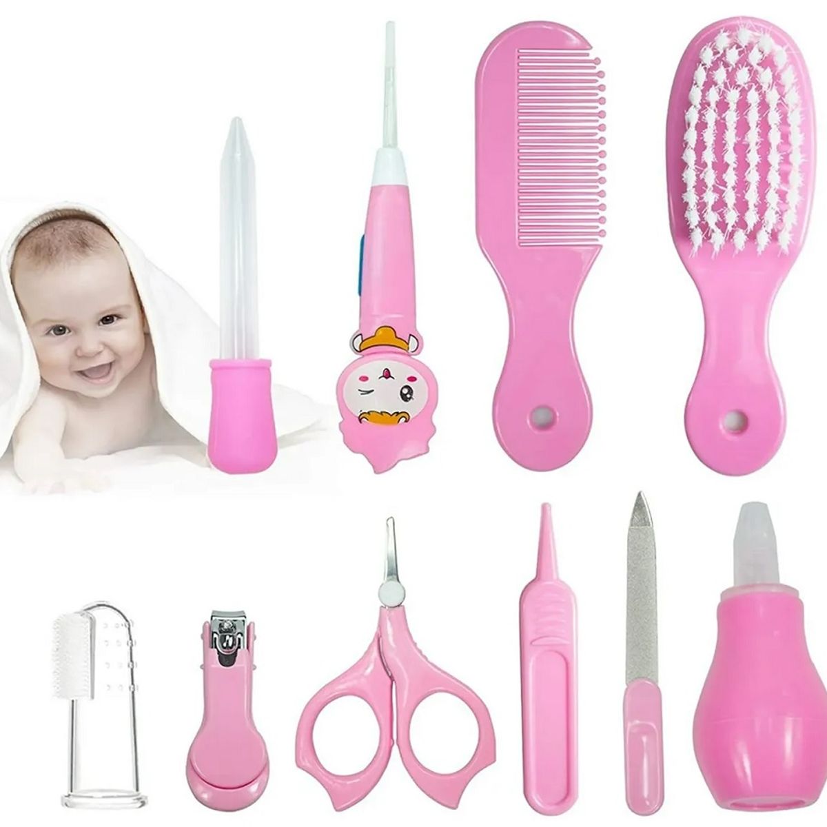 GENERICO - Set Baby  De Higiene para Bebes Cortauñas 10 Piezas