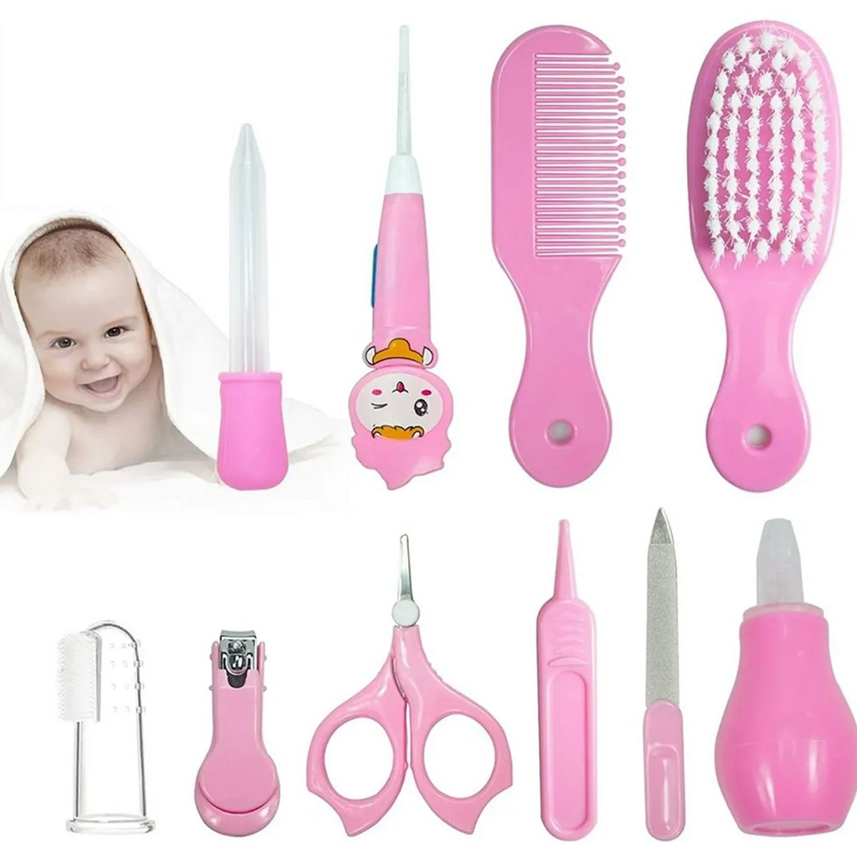 GENERICO - Set Baby  De Higiene para Bebes Cortauñas 10 Piezas