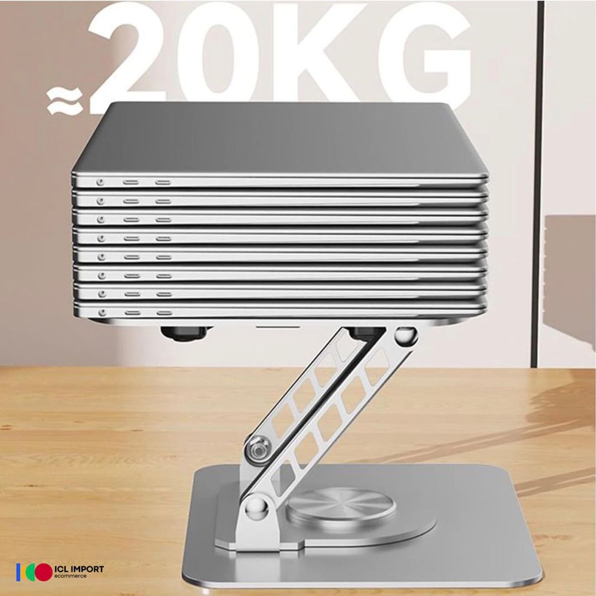 OEM - SOPORTE PARA LAPTOP O NOTEBOOK CON DOBLE VENTILADOR DE REFRIGERACIÓN GIRATORIO DE 360 GRADOS