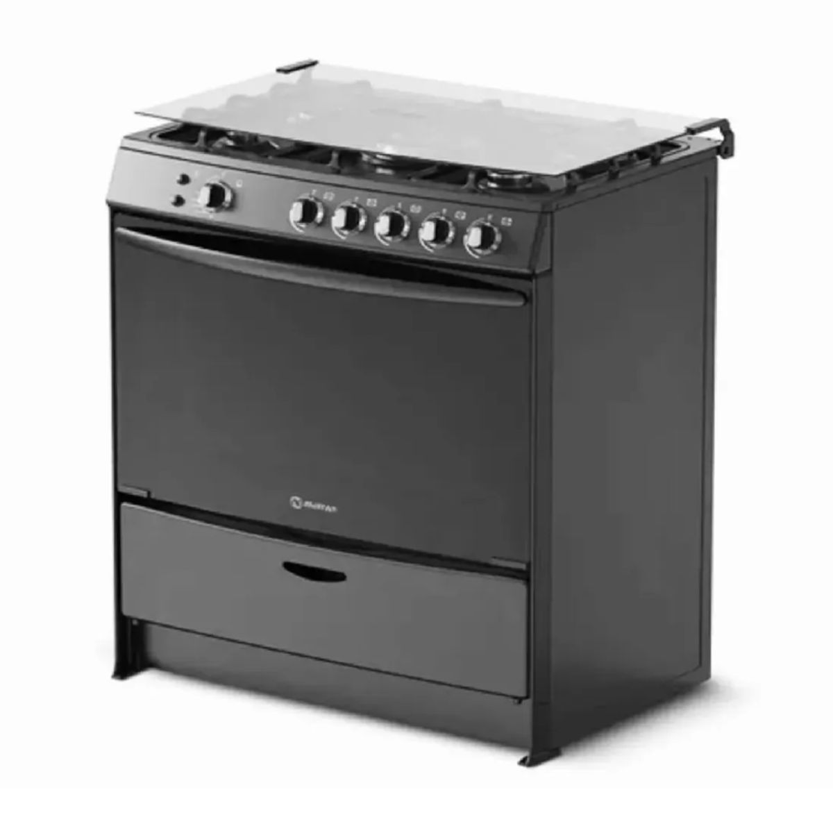 MIRAY - Cocina a Gas Miray AZALEA PLUS GLP 5 Hornillas – Negro