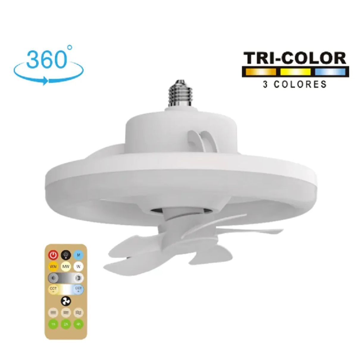 OPALUX - Ventilador Multifuncional con Luz LED 48W OPALUX OP-LF48W-CCT