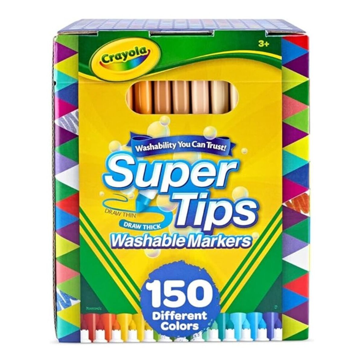 CRAYOLA - Crayola Marcadores Lavables SuperTips 150 Unidades