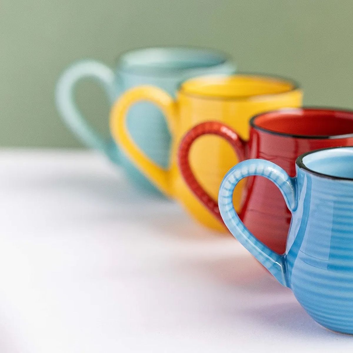 LA CAFETIERE - Set de 4 tazas espresso cerámica brillante x 100 ml Mysa La Cafetiere