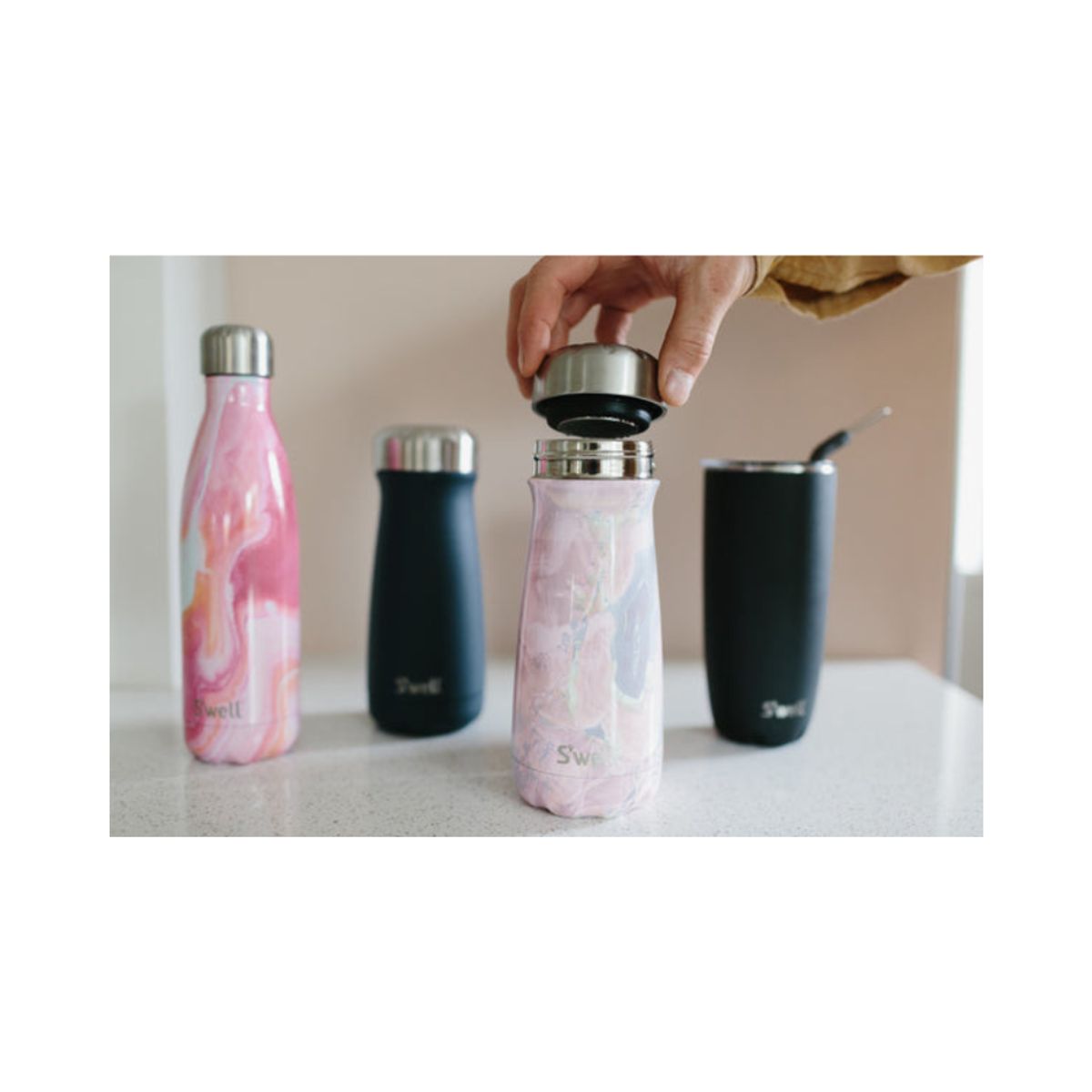 GENERICO - Geode Rose Traveler 470ml Taza térmica Swell