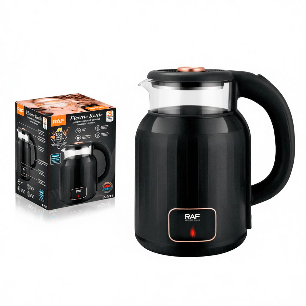 RAFF - Hervidor Eléctrico De Agua Raf R7411 Base Giratorio 360° 2l