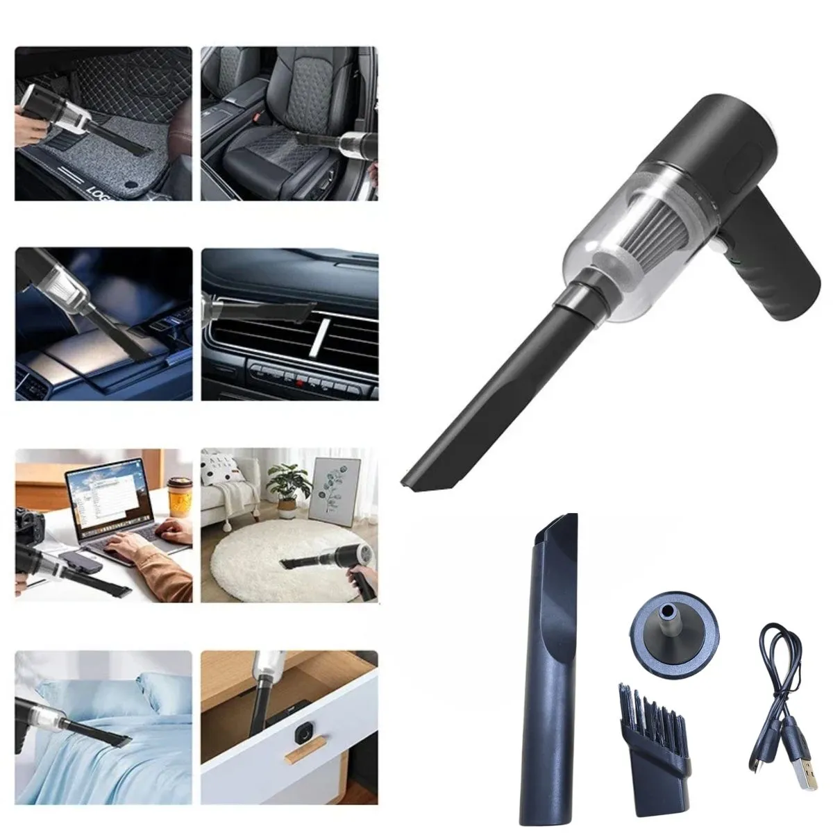 GENERICO - Mini aspiradora 3 en 1 Portatil