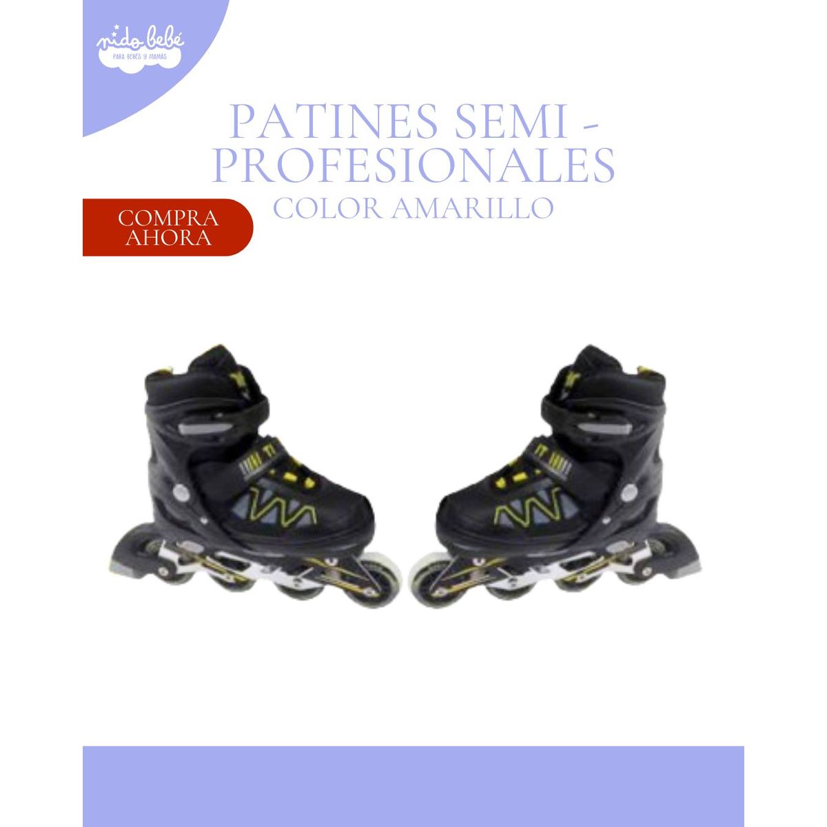 PATINES "SHOV - IT" SEMI PROFESIONAL  / TALLA M 34-37 / AMARILLO, marca GENERICO - Foto Principal