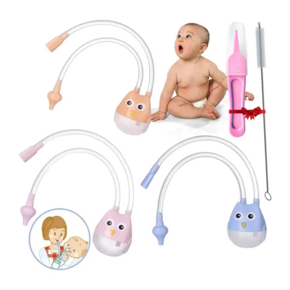 GENERICO - Aspirador Nasal Manual para Bebés Niño