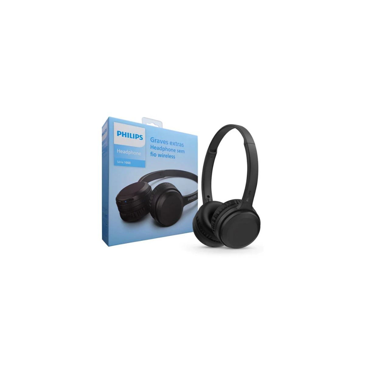 PHILIPS - AUDIFONO CON MICROFONO PHILIPS TAH1108BK BLUETOOTH 15H GIRATORIO FAST CHARGE NEGRO