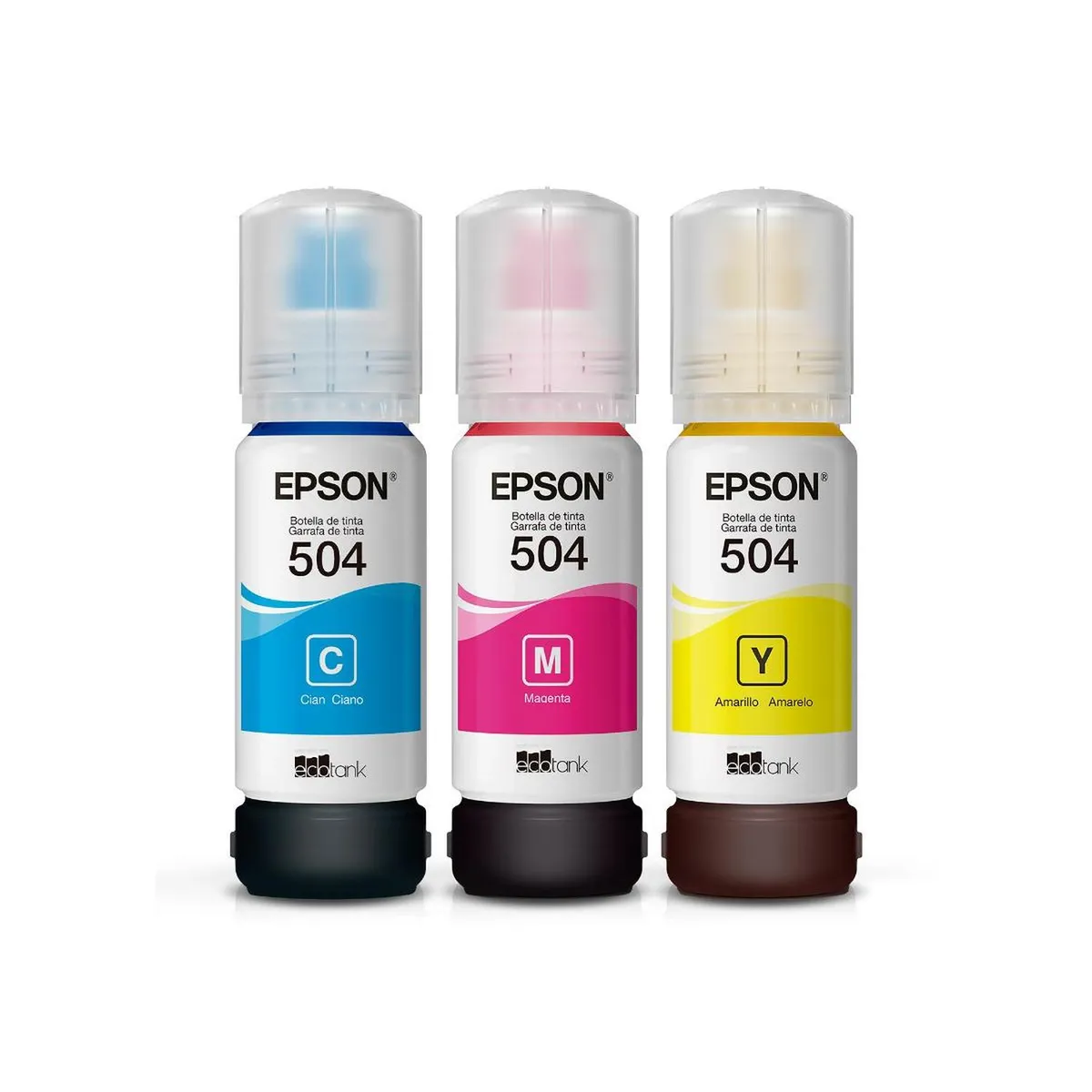EPSON - Pack 3 botellas tinta EPSON CyanMagentaAmarilla T504