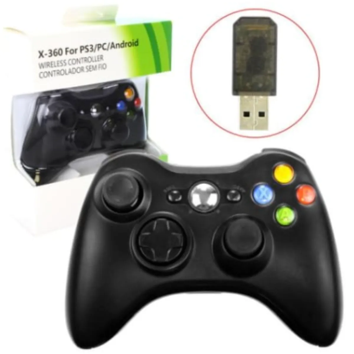 GENERICO - Mando Joystick Inalambrica Compatible Xbox 360 PS3 PC Android