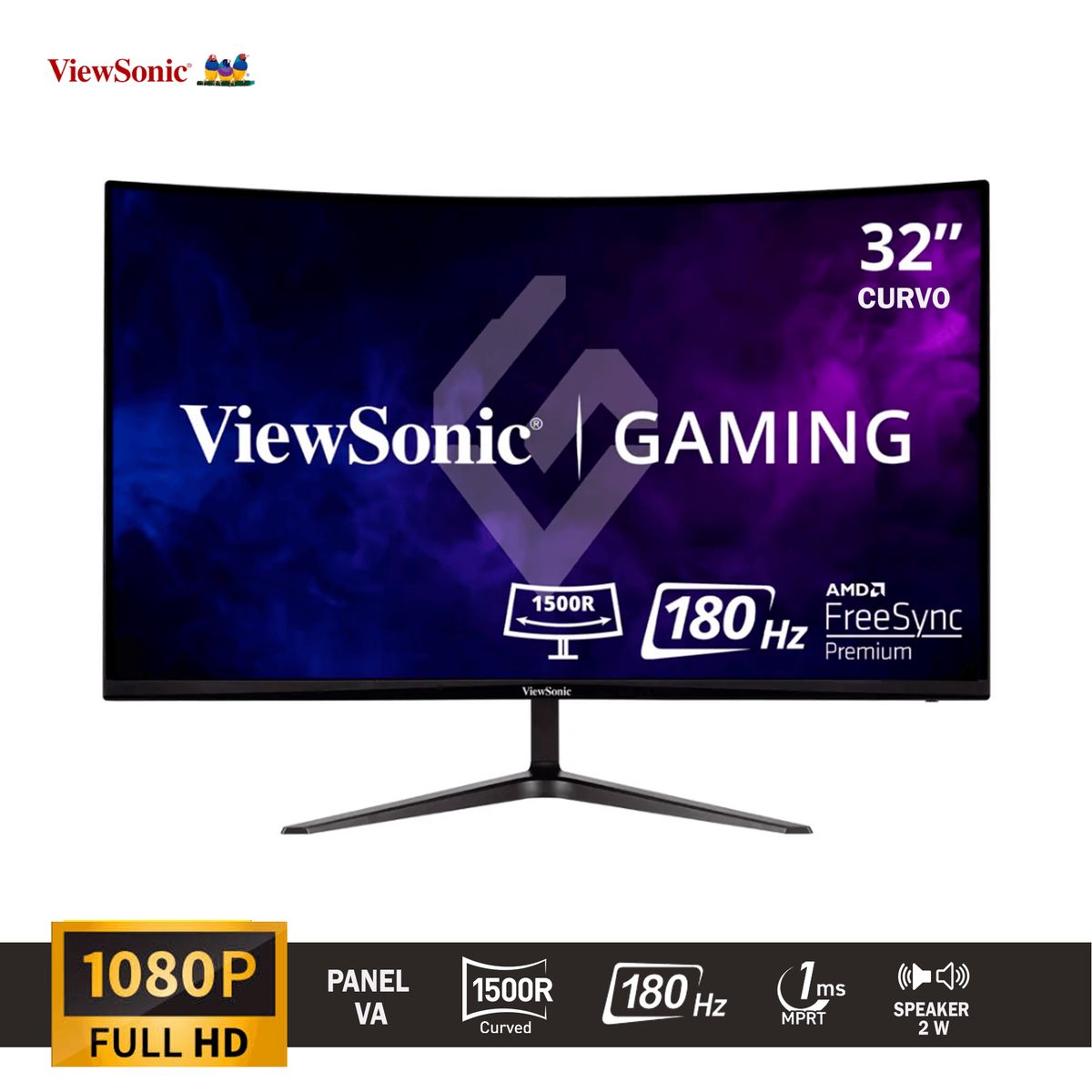 VIEWSONIC - MONITOR LED VIEWSONIC OMNI GAMING CURVADO 32 PULG PN VX3218-PC-MHD