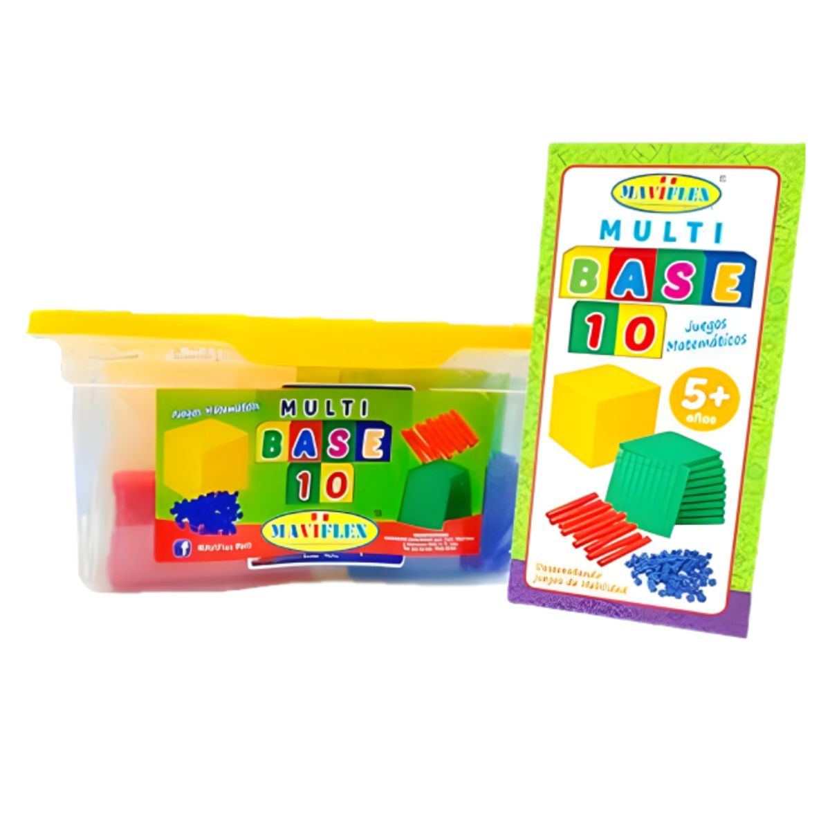 GENERICO - Multibase Base Diez en Táper con Cartilla Juego Didáctico Matemático