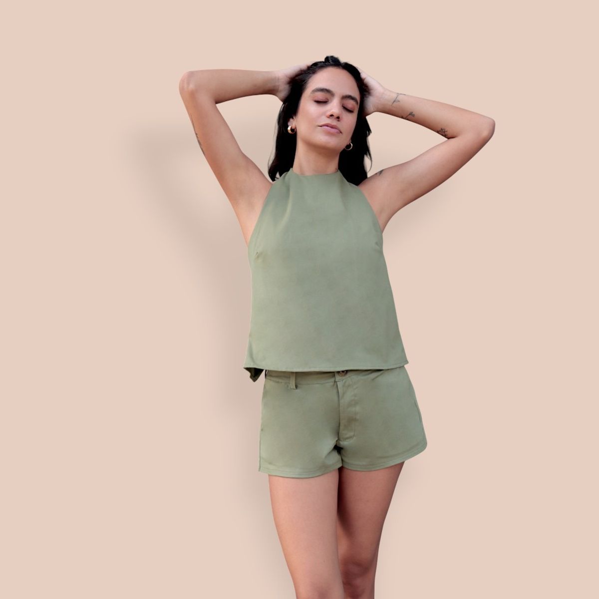 ANDROGYNE - Set Halter Verde Androgyne