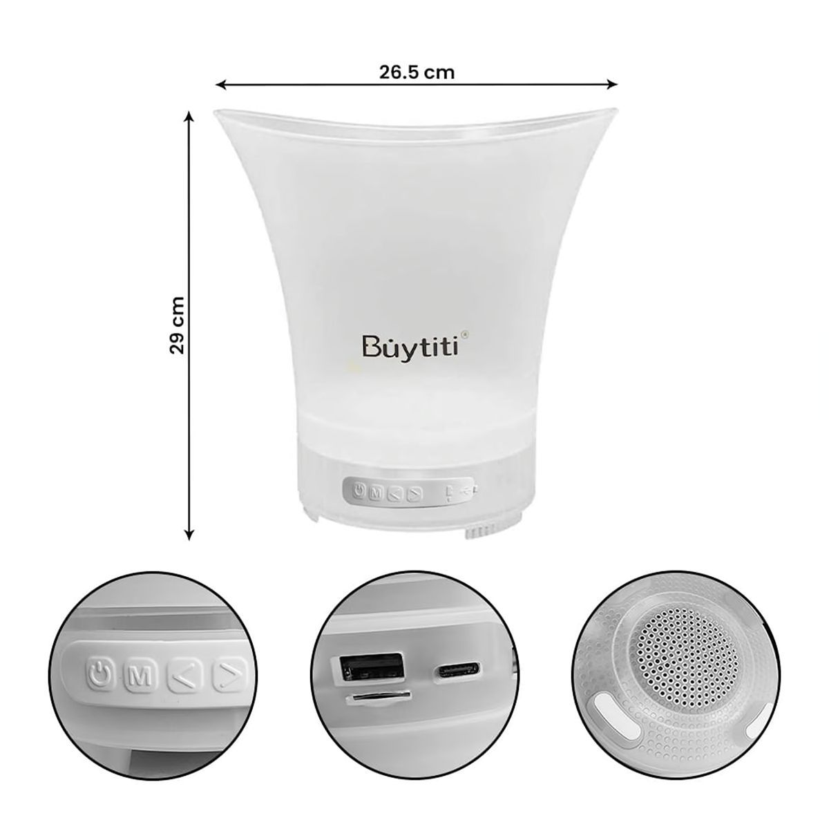 GENERICO - Parlante Hielera Bluetooth con Iluminación RGB De 7 Litros