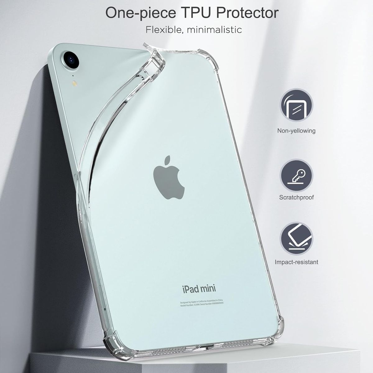 GENERICO - Case Protector Transparente para iPad mini A17 Pro / mini 7 / mini 6