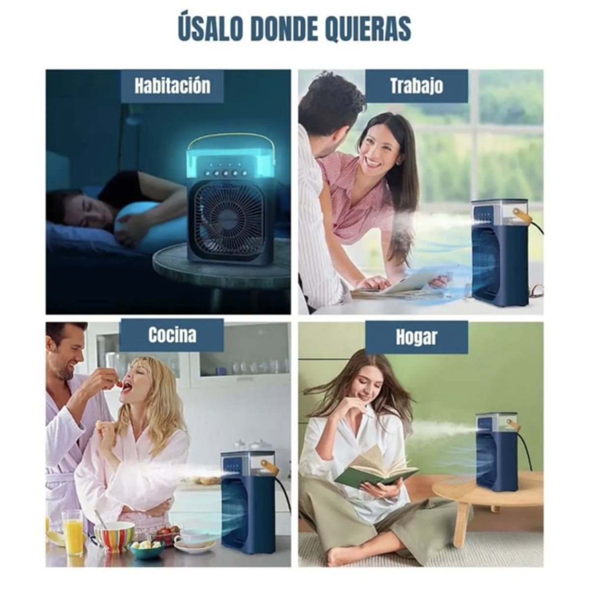 OEM - Mini Aire Acondicionado 3 en 1 Ventilador + Humidificador UNISEX