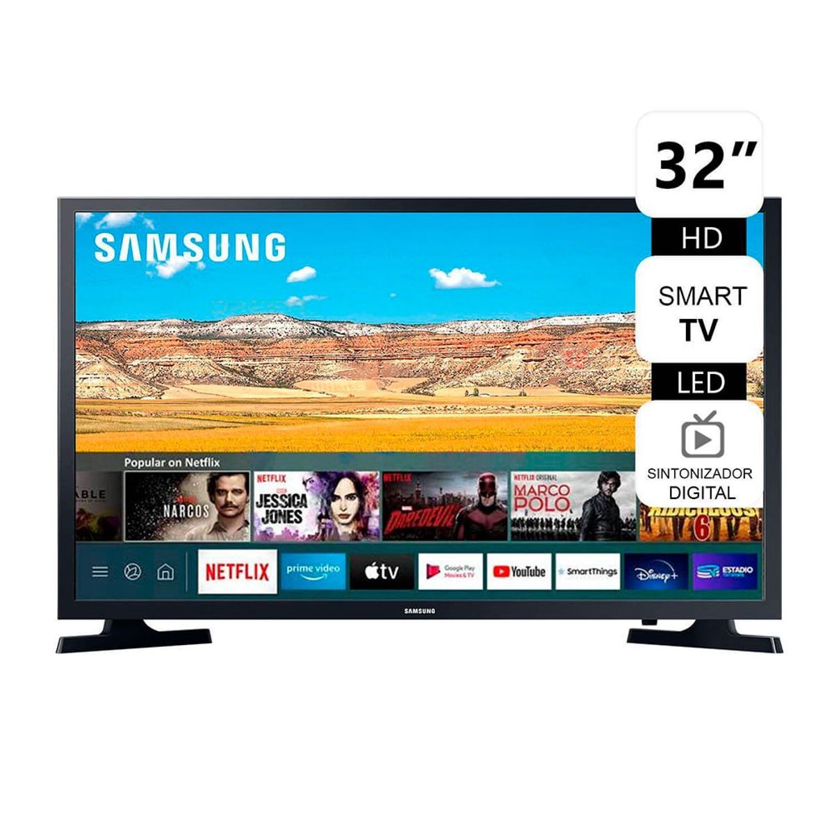 SAMSUNG - TELEVISOR SAMSUNG 32 SMART TV TIZEN OS HD LED - UN32T4202AG