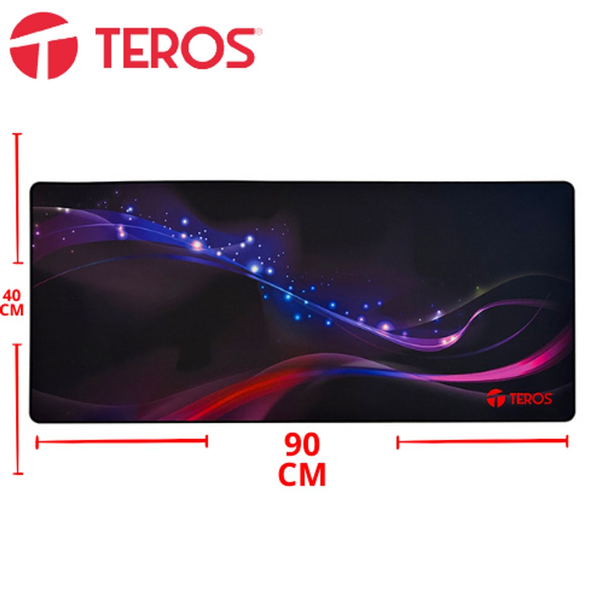 TEROS - Mouse pad gamer TEROS TE-3012G, multicolor 90CM X 40 CM X 1CM