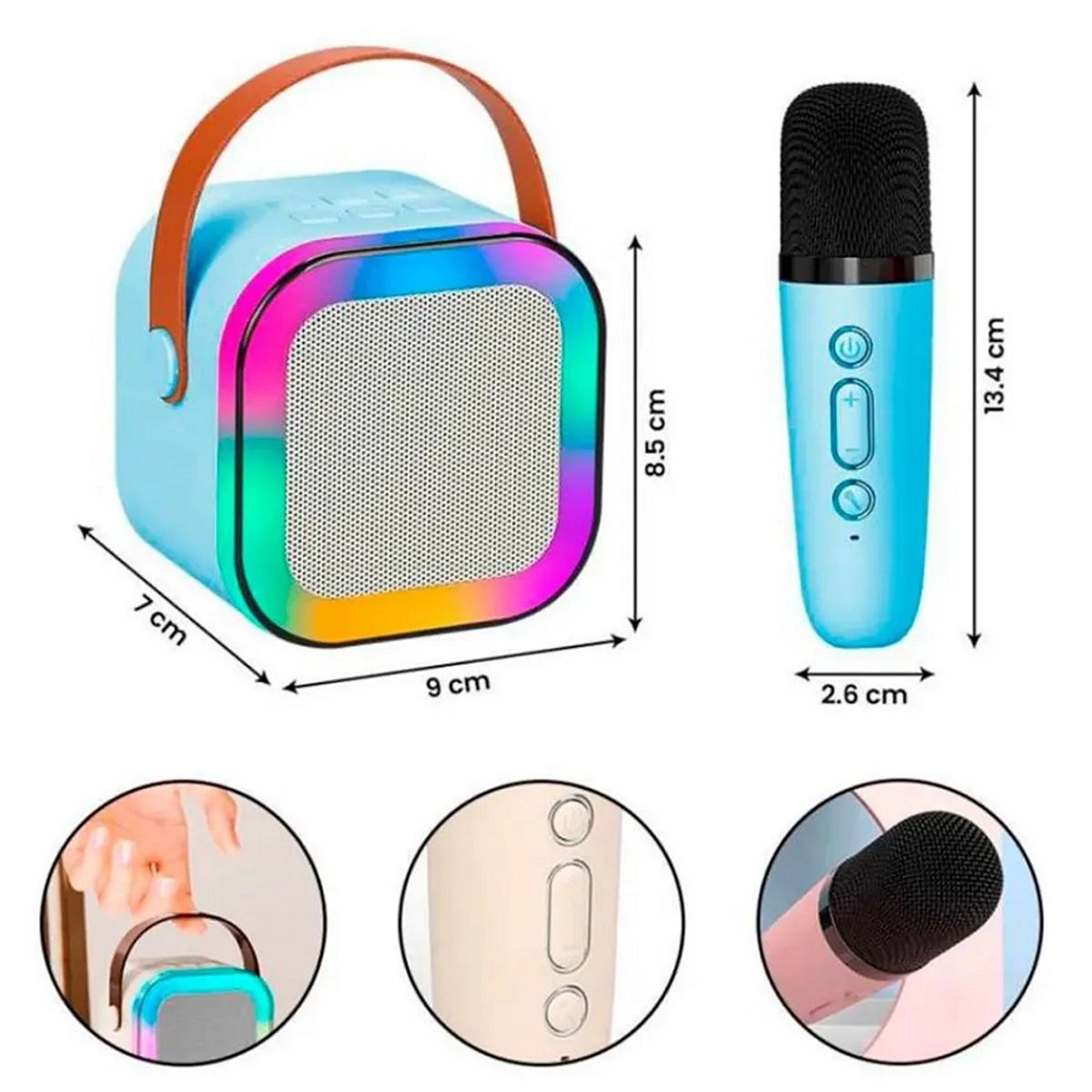 GENERICO - Mini Parlante con Micrófono Altavoz Bluetooth Inalámbrico