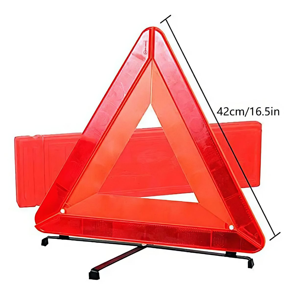 GENERICO - Triangulo de Alta Seguridad Vial Pesado Reflectivo 42cm