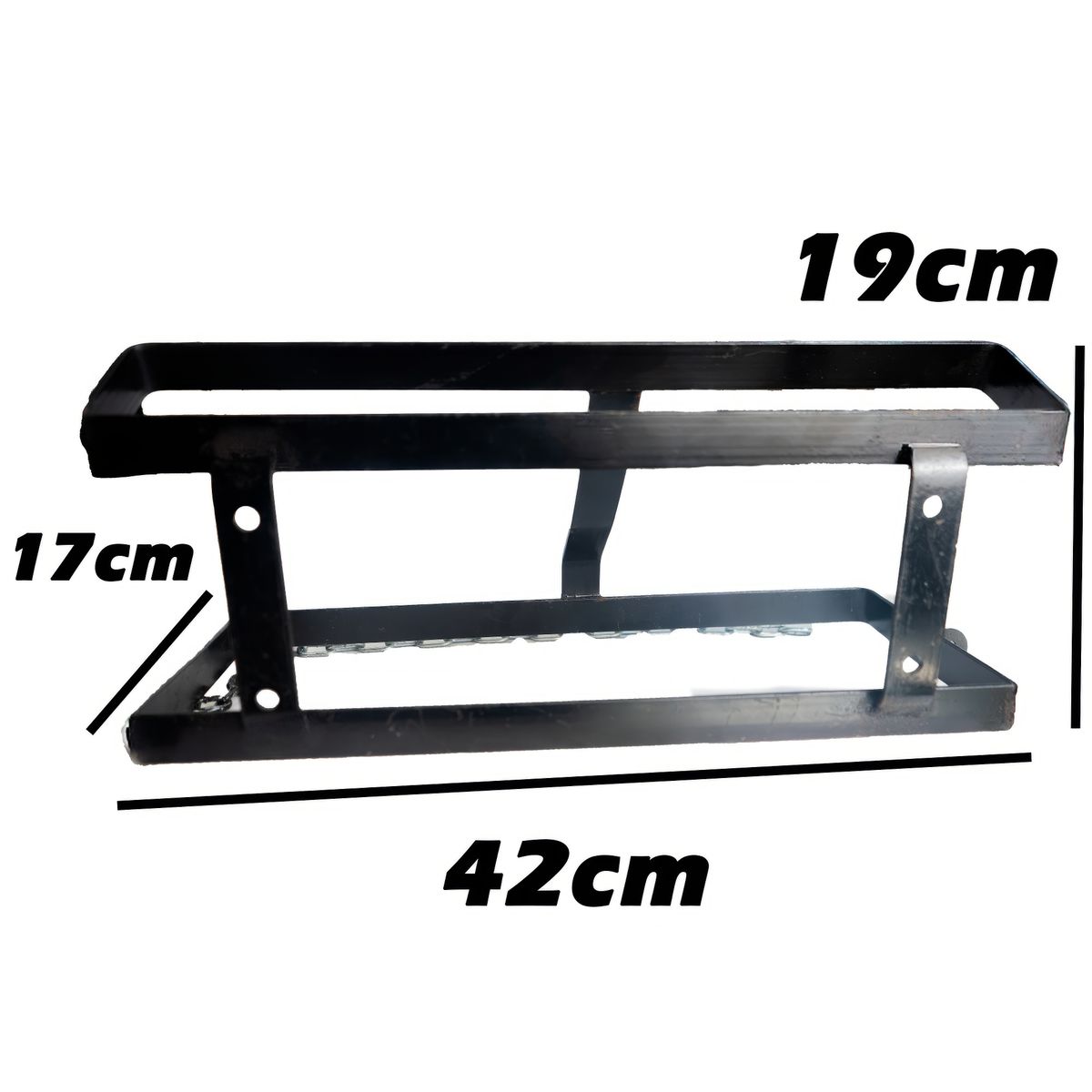 GENERICO - Soporte Porta Taco Metal Nacional Grande 42x17x19cm