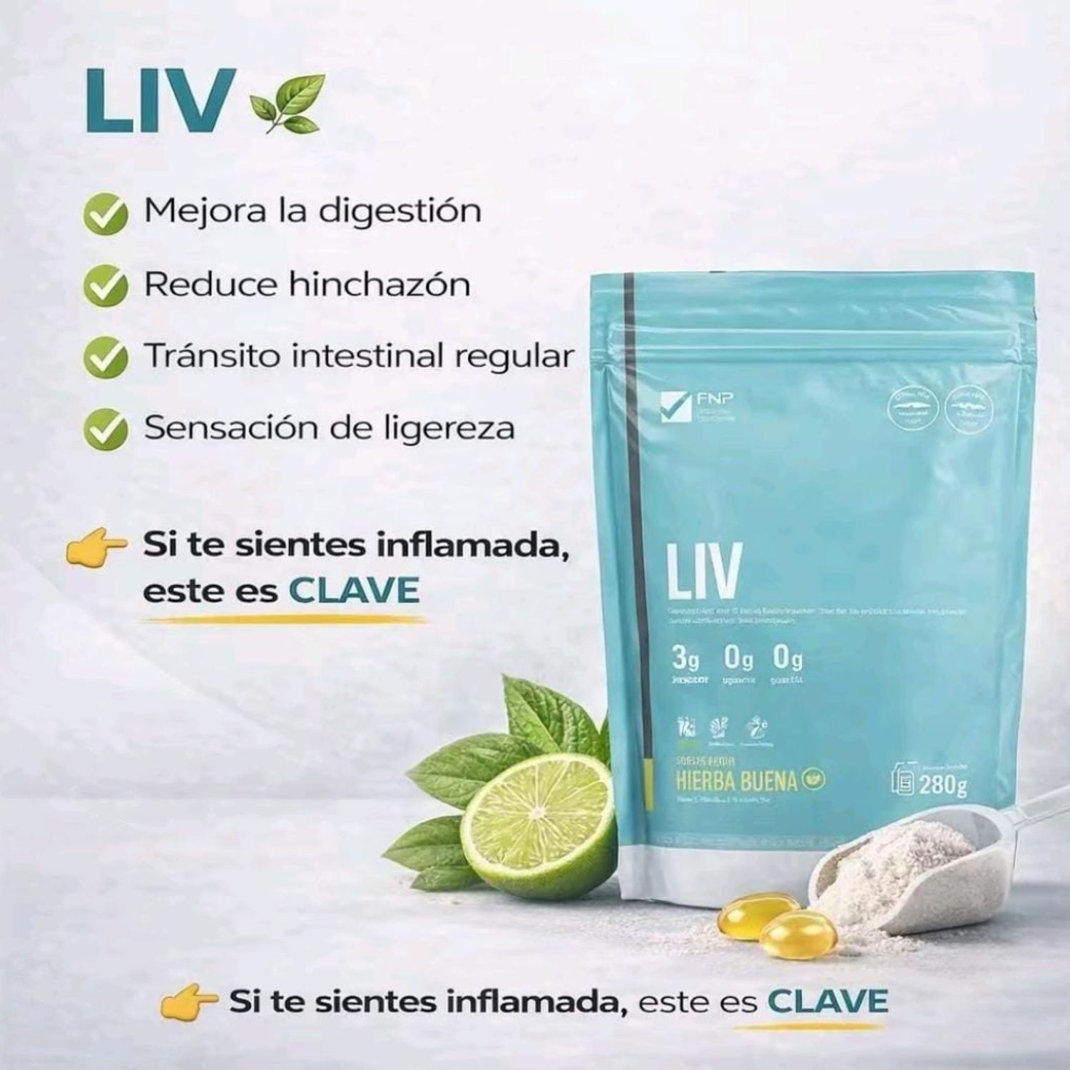 LIV FWP CON FIBRA + PROBIÓTICOS PARA LA FLORA INTESTINAL GENERICO |  Falabella Perú