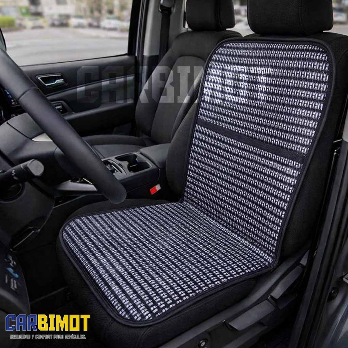 GENERICO - RESPALDAR FRESCO NEGRO PARA ASIENTOS DE VEHICULOS