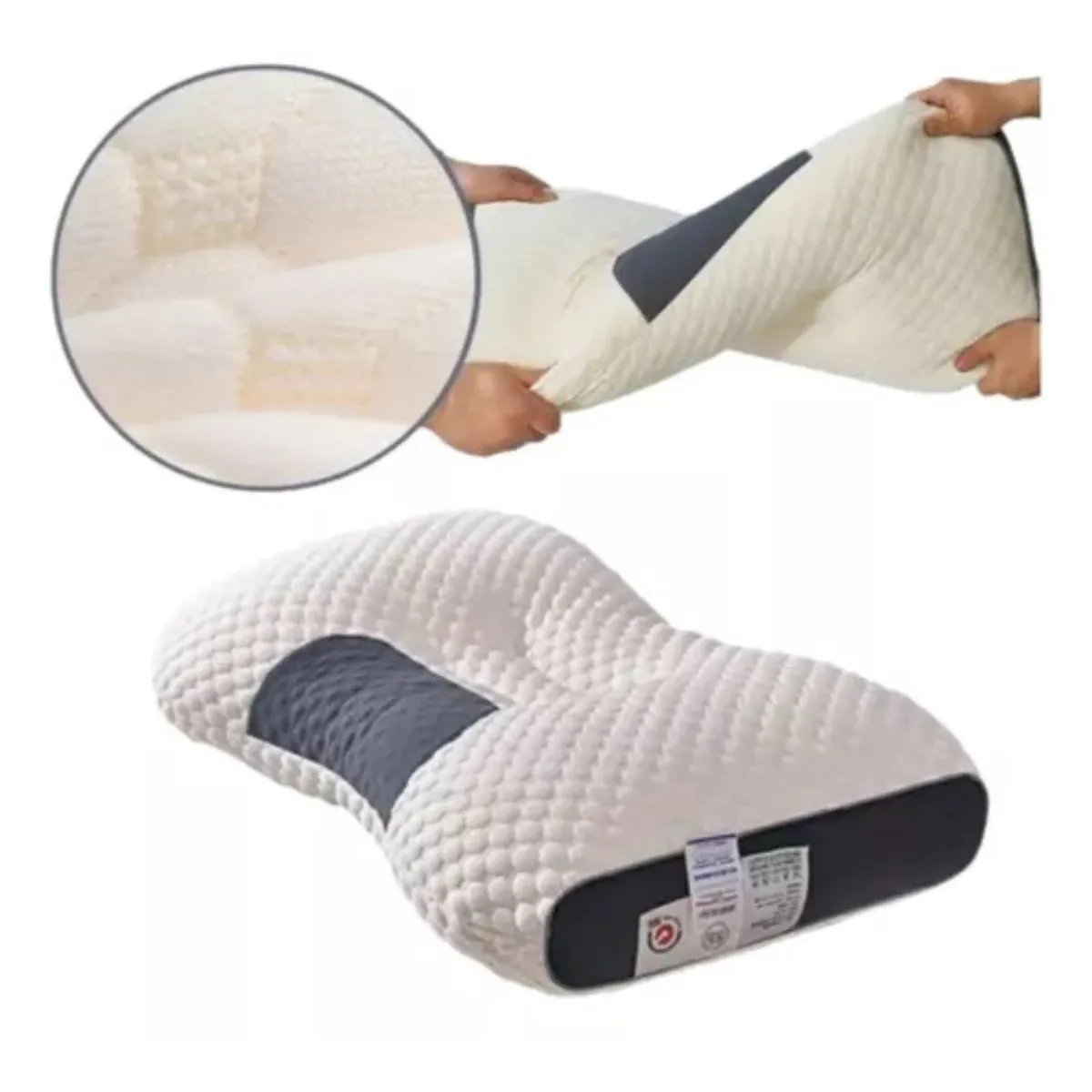 GENERICO - Almohada Ortopédica Ergonómica para Cuello y Cervical